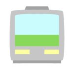 clip art of yellowish green Yamanote line style train-illpop.com