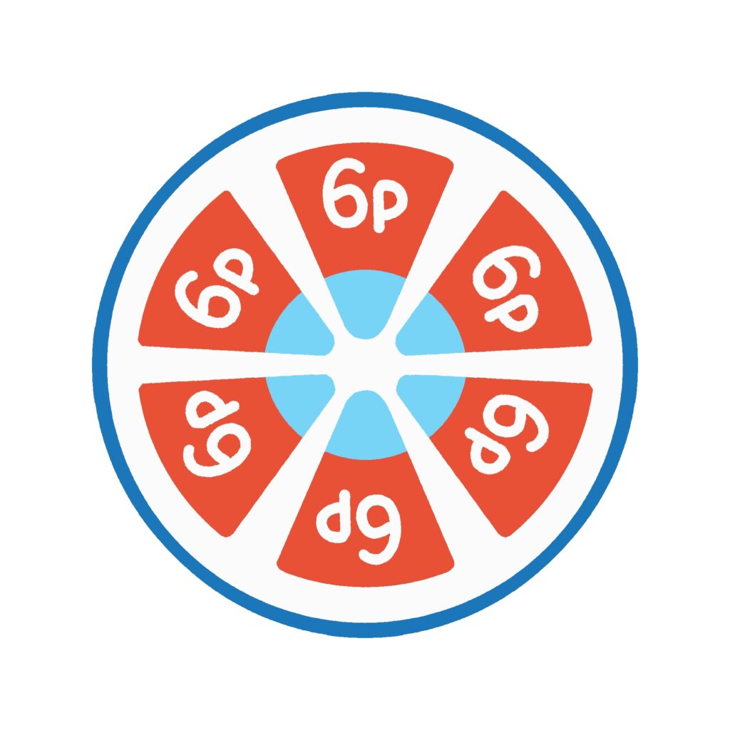 6Pチーズ（ロックチーズ）の無料イラスト素材