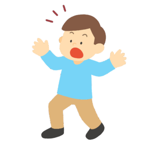 驚く男性の無料イラスト素材