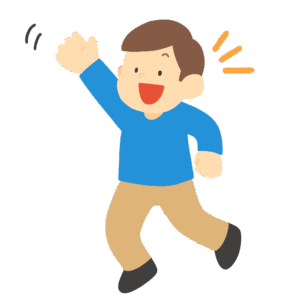 手を振る男性の無料イラスト素材