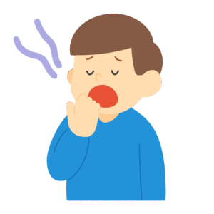 あくびをする男性の無料イラスト素材