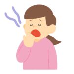 あくびをする女性の無料イラスト素材