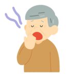 あくびをするおじいさんの無料イラスト素材