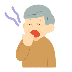 あくびをするおじいさんの無料イラスト素材