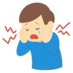 虫歯が痛い男性の無料イラスト素材