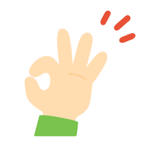 OKサインのイラスト