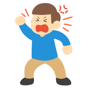 怒る男性の無料イラスト素材