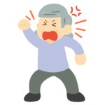 怒るおばあさんの無料イラスト素材