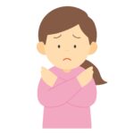 NGポーズ（バツ）をしている女性の無料イラスト素材
