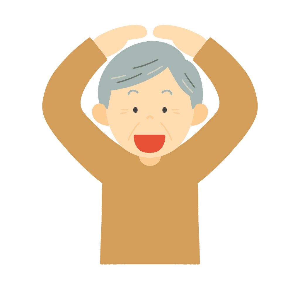 clip art of an old man signing OK on his head-illpop.com