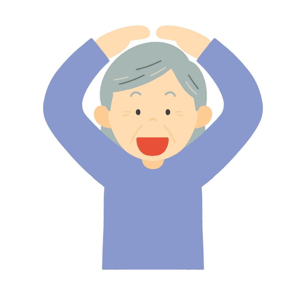 clip art of grandmother signing OK on her head-illpop.com