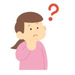首を傾げる女性の無料イラスト素材