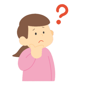 首を傾げる女性の無料イラスト素材
