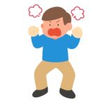 激怒するクレーマーの男性の無料イラスト素材