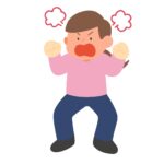 激怒するクレーマーの女性の無料イラスト素材