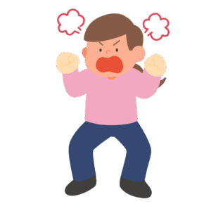 激怒するクレーマーの女性の無料イラスト素材
