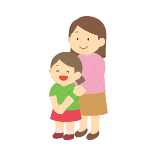母親と子どもの無料イラスト素材