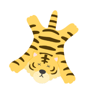 虎の毛皮の絨毯の無料イラスト素材