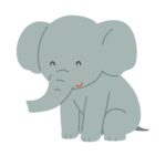 clip art of cute elephant character-illpop.com