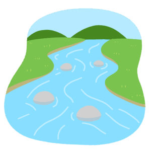 川の無料イラスト素材
