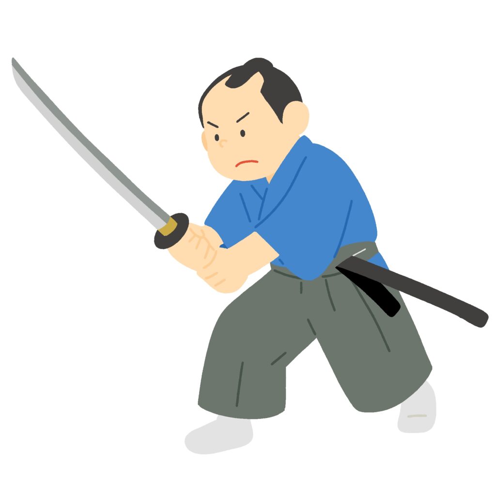 clip art of samurai holding a sword