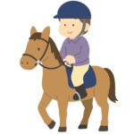 乗馬している男性の無料イラスト素材