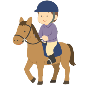 乗馬している男性の無料イラスト素材