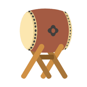 clip art of Japanese drum