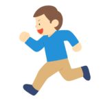 走る男性の無料イラスト素材