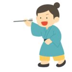投壺を楽しむ男性の無料イラスト素材