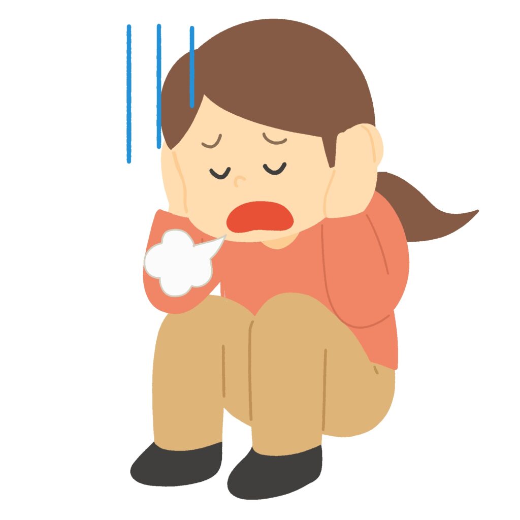 clip art of depressed woman with head in hands-illpop.com