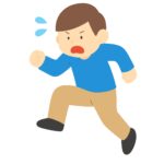 努力する男性の無料イラスト素材