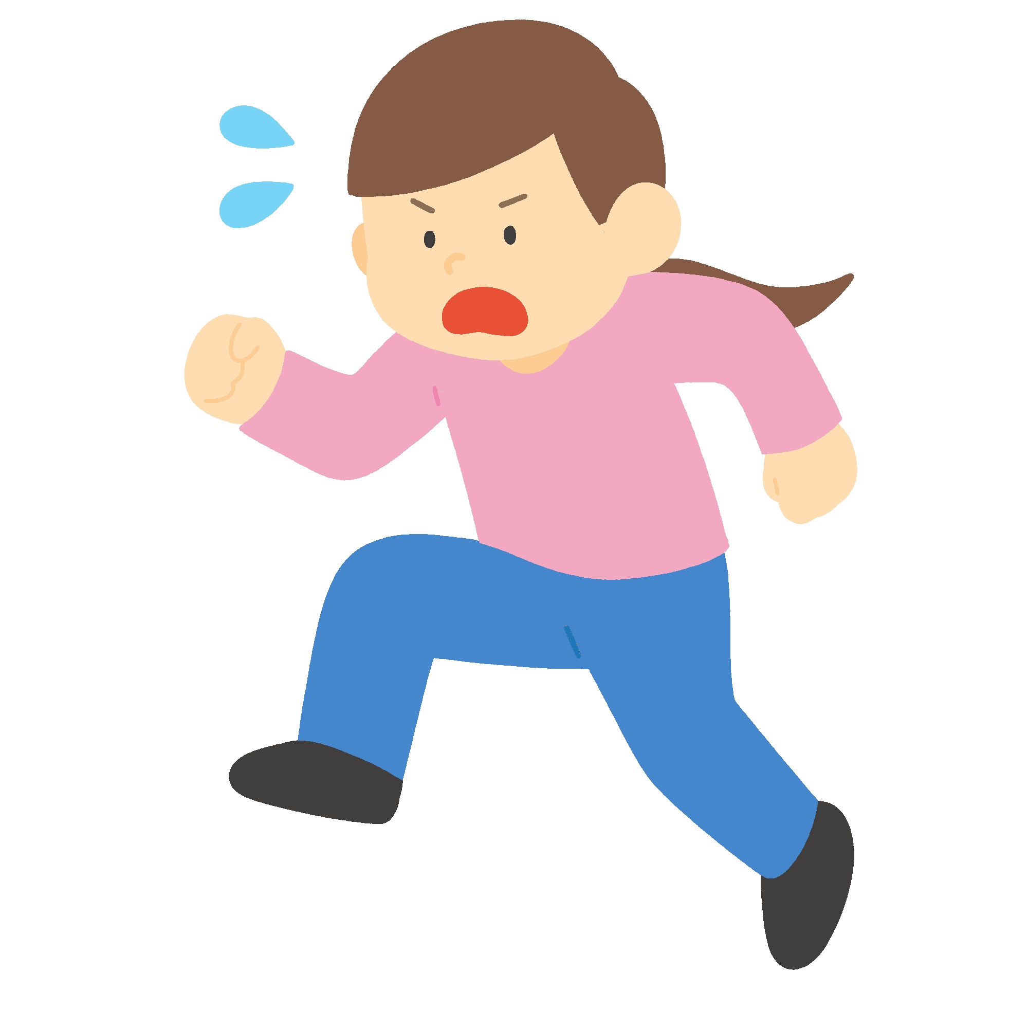努力する女性のイラスト | 無料イラスト素材 てがきら