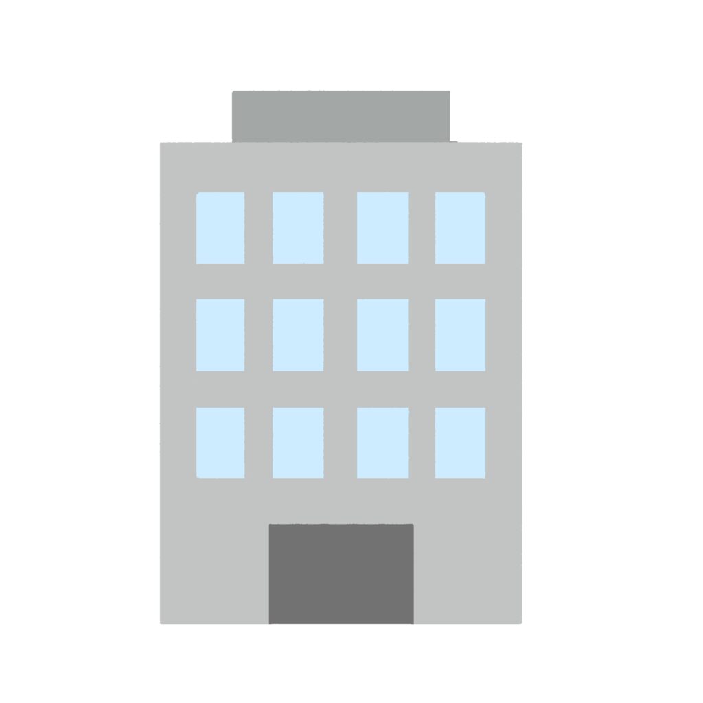 シンプルなビルの無料イラスト素材