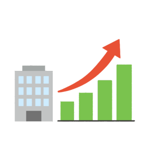 会社の成長の無料イラスト素材