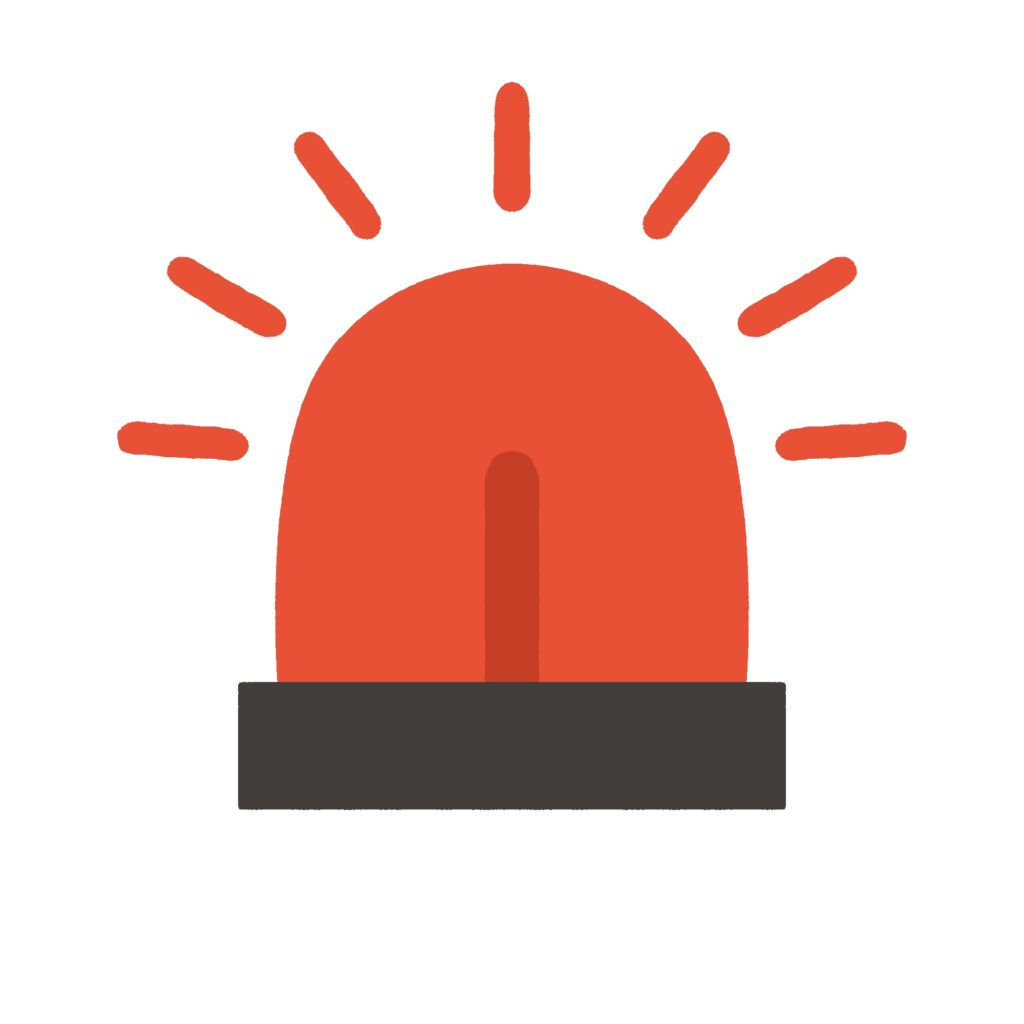 赤いパトランプの無料イラスト素材