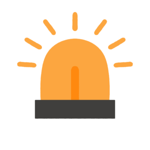 オレンジ色のパトランプの無料イラスト素材