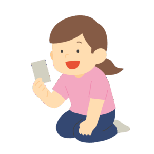 clip art of girl reading cards-illpop.com