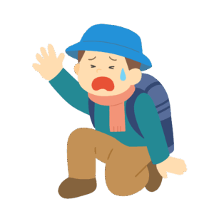 遭難する人の無料イラスト素材