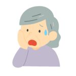 困った表情のおばあさんの無料イラスト素材