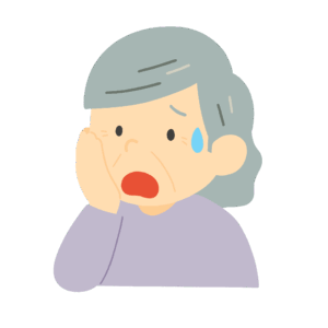 clip art of grandmother with troubled expression-illpop.com