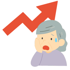 clip art of granny in trouble with rising prices-illpop.com