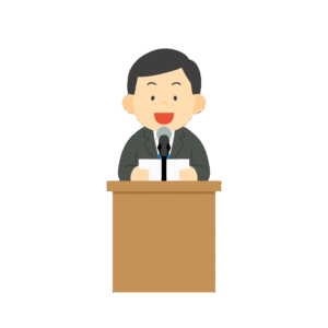 役員挨拶の無料イラスト素材