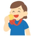 clip art of woman nibbling on gold medal-illpop.com