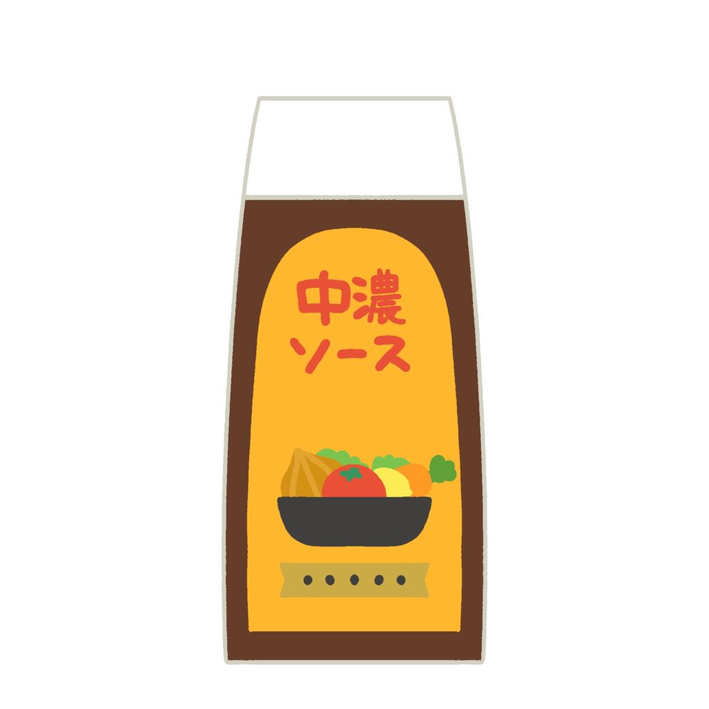 中濃ソースの無料イラスト素材