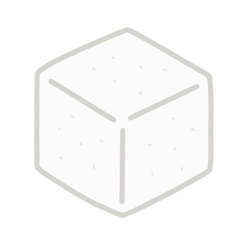 白い角砂糖の無料イラスト素材