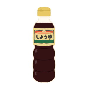 醤油のボトルの無料イラスト素材