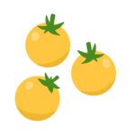 黄色のミニトマトの無料イラスト素材