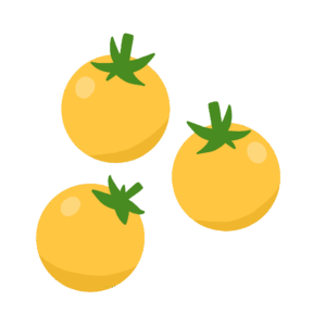 黄色のミニトマトの無料イラスト素材