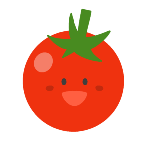 ミニトマトのキャラクターの無料イラスト素材